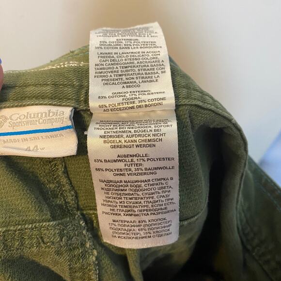 Columbia Omni Shield Advanced Repellent Olive Green Straight Leg Pants 44W - Picture 13 of 15